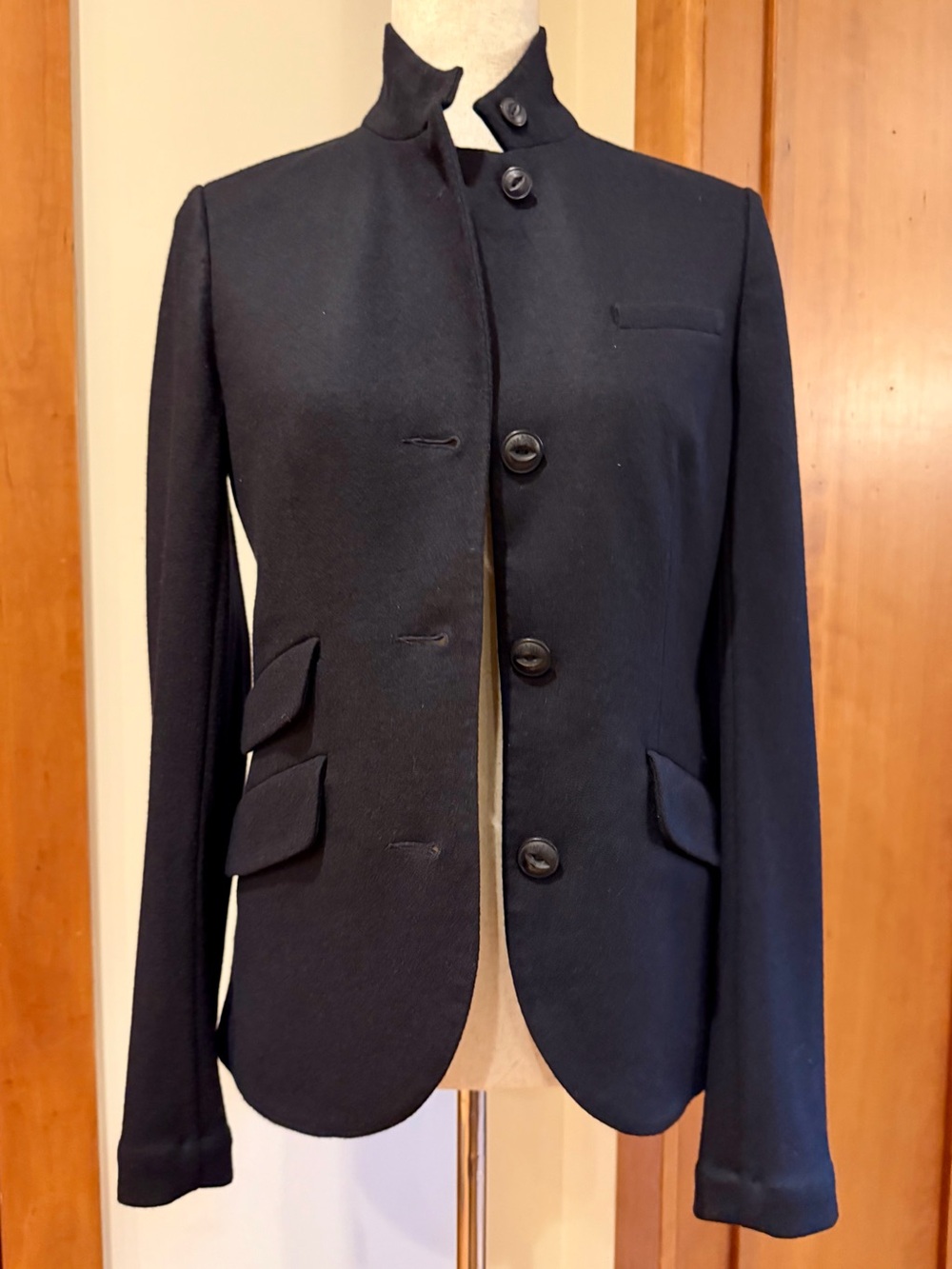 rag & bone Women's Midnight Navy Japanese Wool Slade Blazer